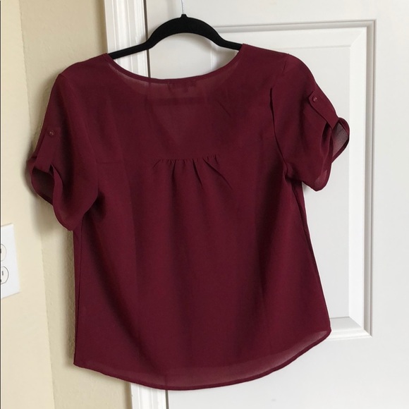 Maroon dress top - Picture 2 of 4